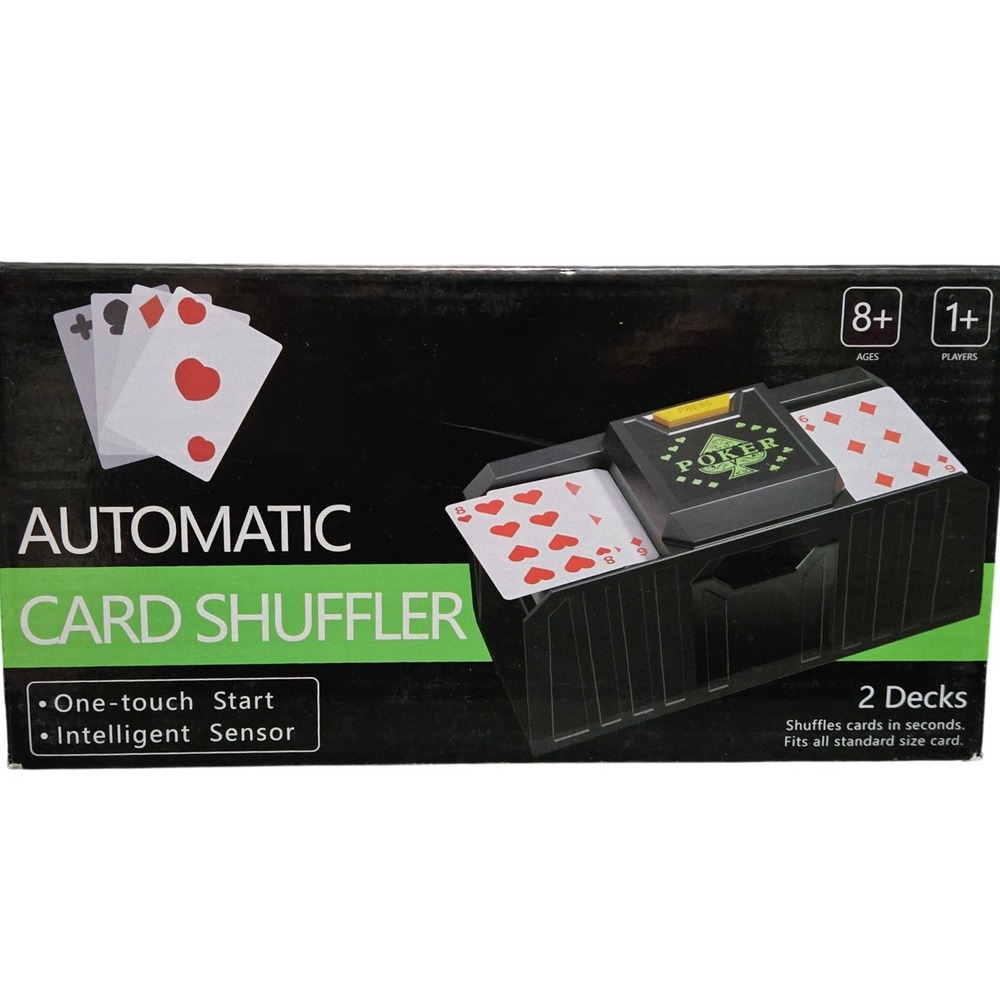 Automatic Card Shuffler 2 Deck Battery‎ Operated One-Touch Card Game Accessory